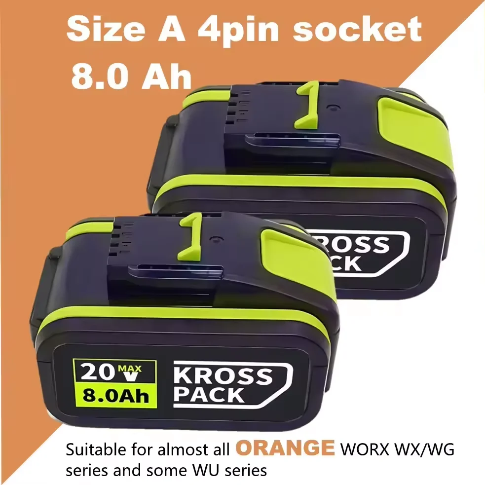 20V For Worx 6.0Ah/…