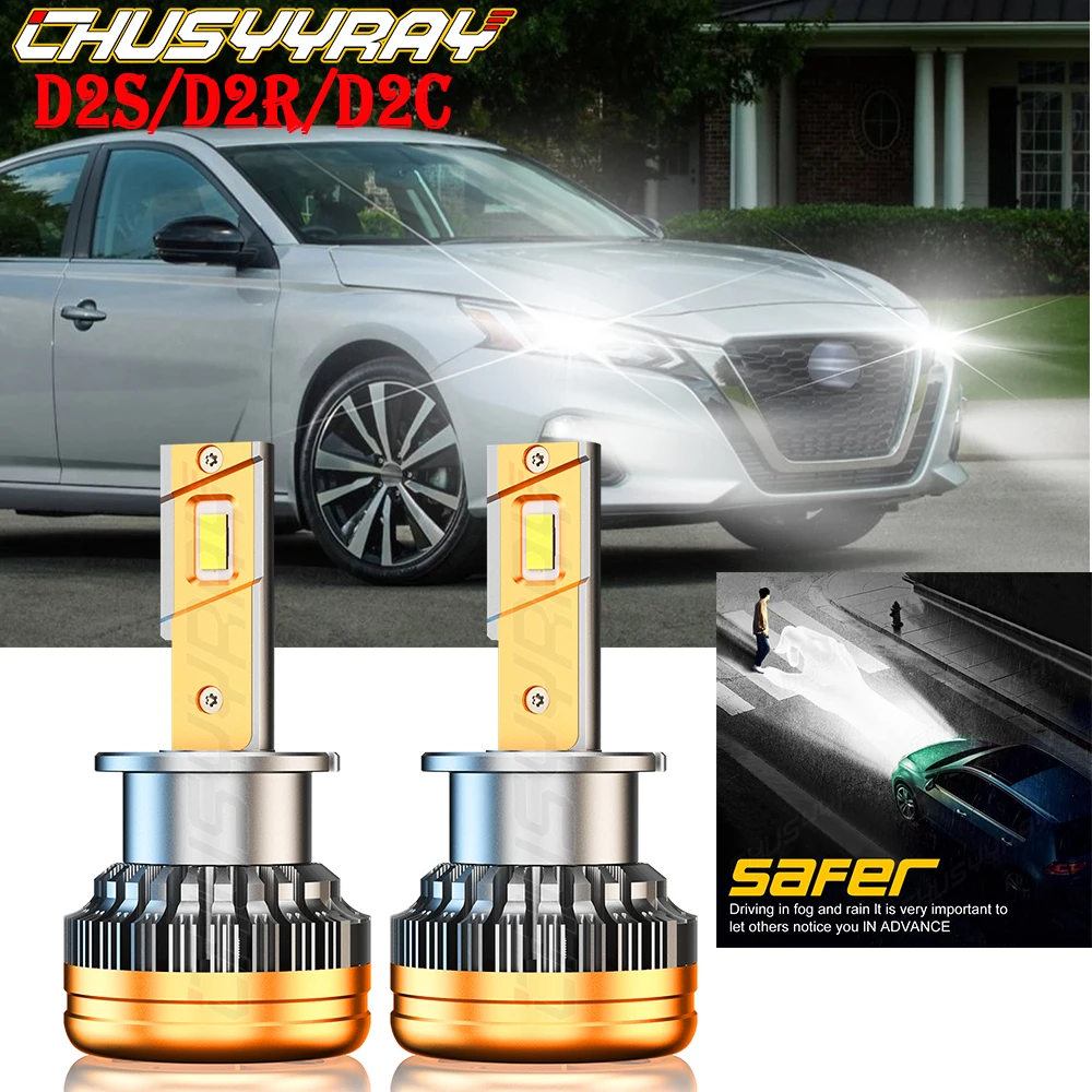 

CHUSYYRAY Car lights Compatible For Nissan 350Z 2006-2009 2X D2S Front HID Xenon White Headlight Bulb Low Beam Car accsesories