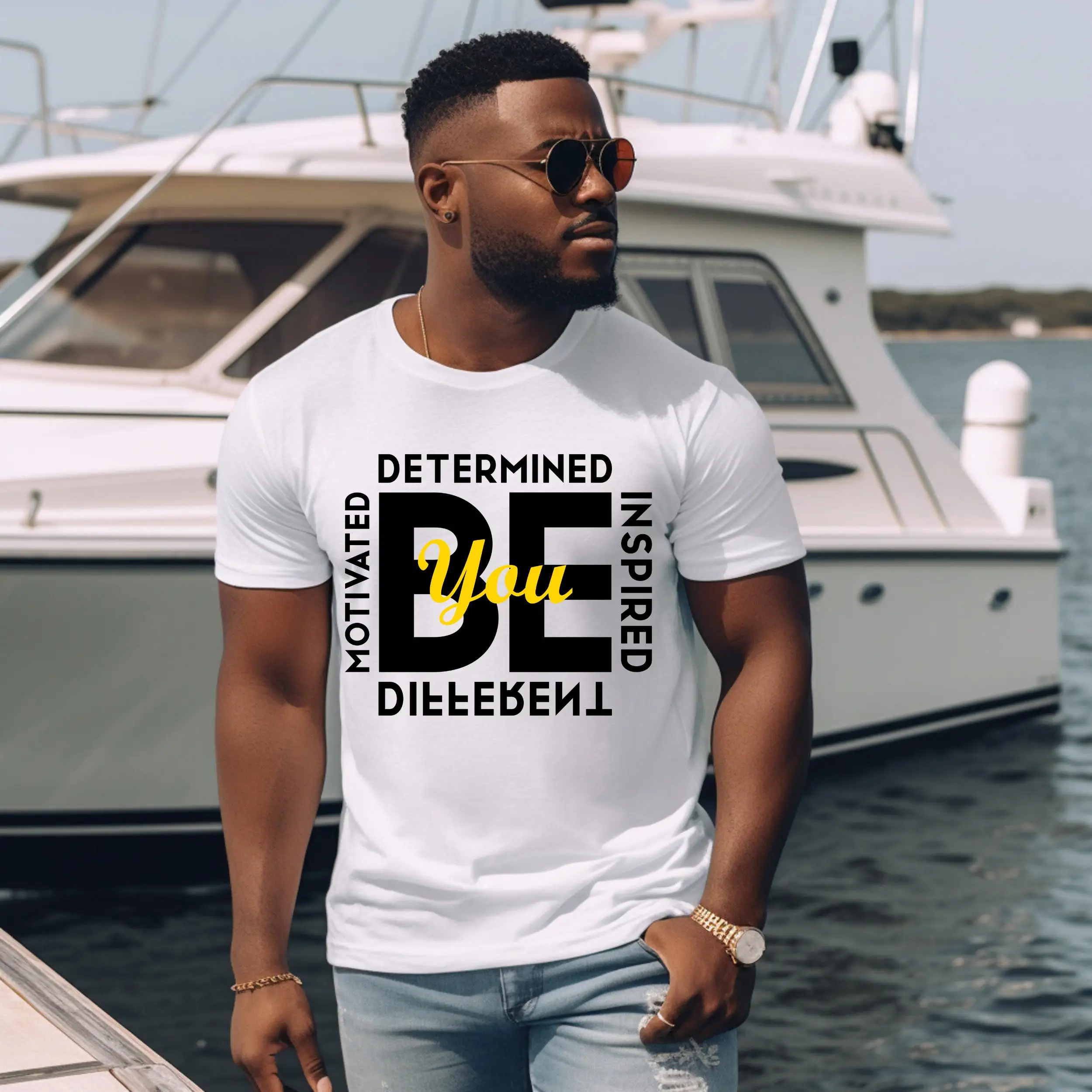 Daily Casual Fashion Outfit, Affirming PNG Positively | Boosting Print | Inspiring PNG, Suitable for Both Men and Women