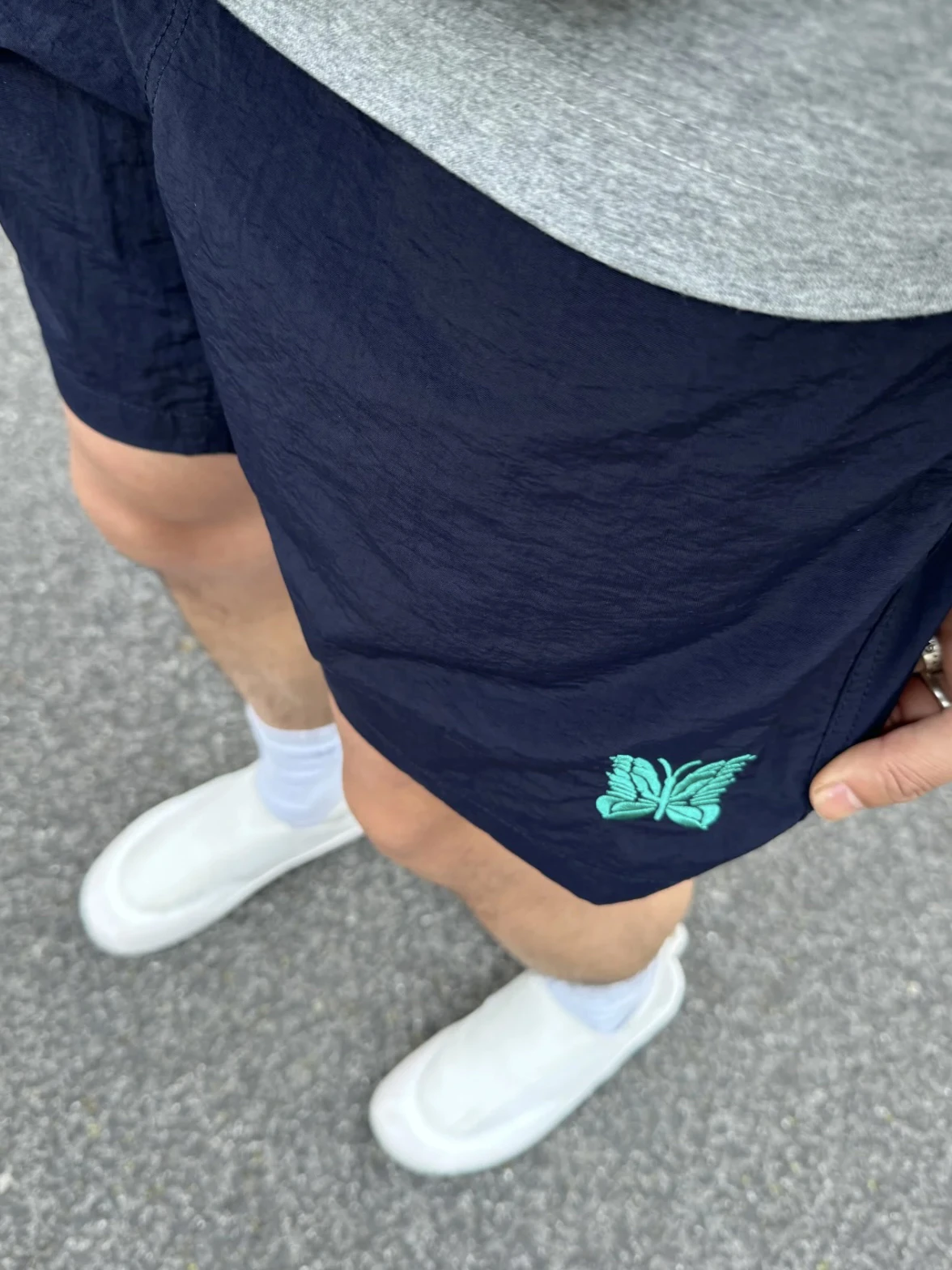 

American Sle Nylon Qui Dry Embroidery Casual orts ex Summer Leisure Sports Beach Fourths Trousers