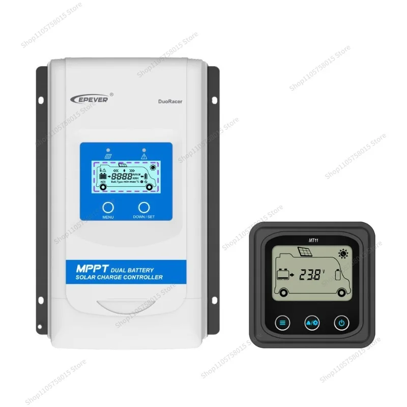 For Dual Cell Solar RV Steamer MPPT Solar Controller DuoRacer10A20A30A