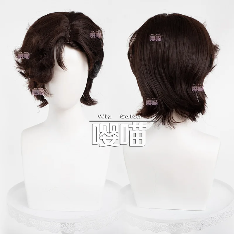 Game Identity V Cos Orpheus Novelist Cosplay Wig Black Short  Hair Party Uniform Hallowen Play Role Play Wig + Free Cap