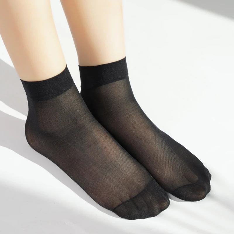 1 Pair High Quality Women Velvet Socks Pack Female Summer Thin Silk Transparent Sexy Ankle Nylon Breathable Socks Wholesale