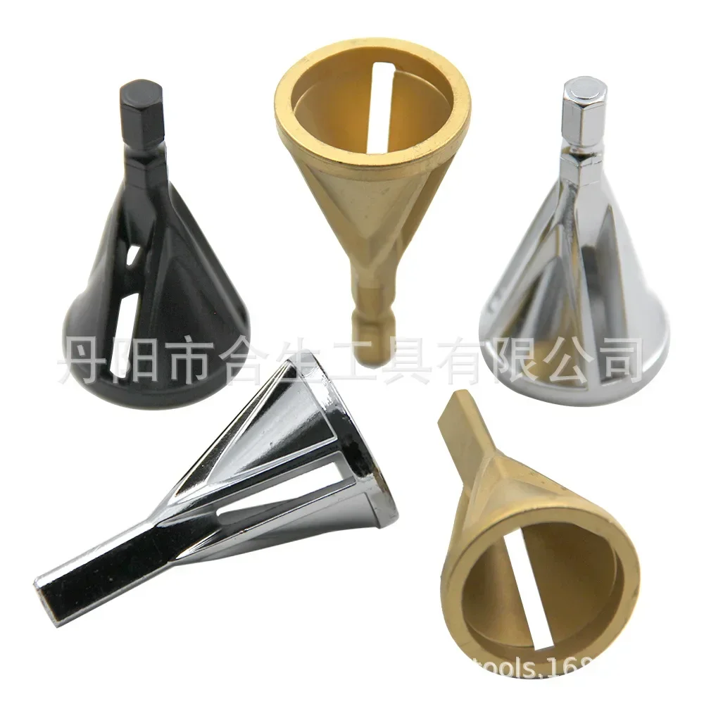 new external chamfering device high-speed steel deburring three-blade triangular hexagonal gold shank