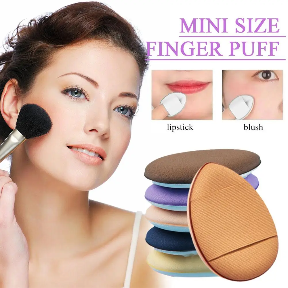 1pc Mini Finger Puff Foundation Powder Detail accessori per il trucco spugna strumenti per il viso crema per il trucco cosmetico Concealer Blend V0N1