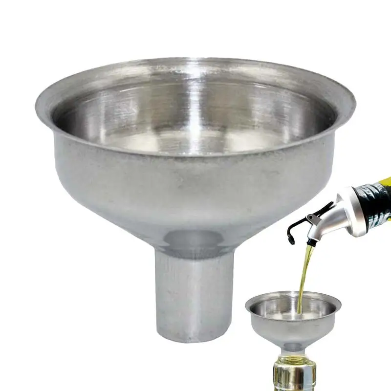 Very Popular 2 Styles Stainless Steel Oil Liquid Funnel Spices Liquid Funnel For Filling Bottles Kitchen Small Mouth Hoppers