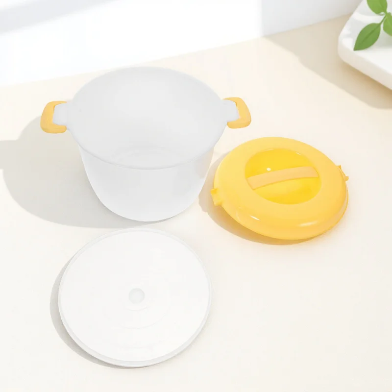 Olla arrocera para microondas de 4 tazas para verduras, fideos, contenedor de comida para pollo, herramienta práctica para hacer arroz, utensilios de cocina portátiles, caja Bento