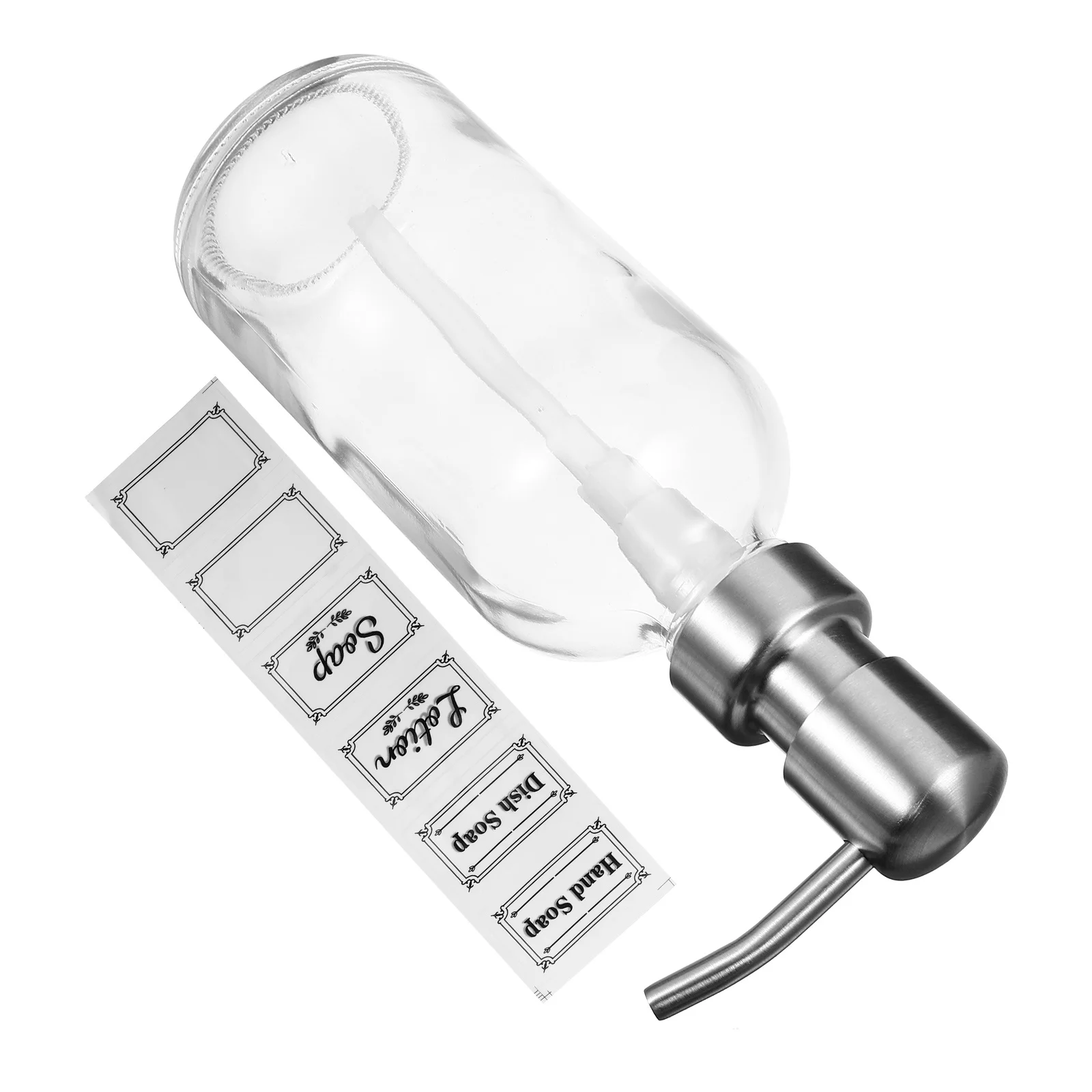 

1Set Press Type Shampoo Dispenser Glass Soap Dispenser with Pump Refillable for Bathroom Kitchen Hotel Travel Use Hand Soap