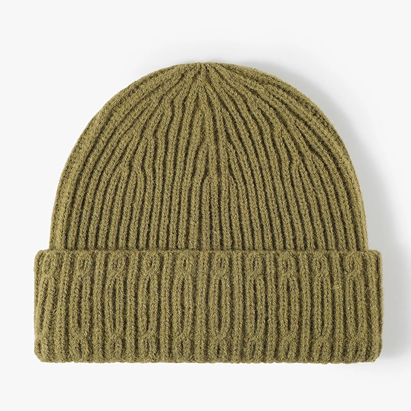 

women men beanies knitting autumn winter hats unisex solid color simple classic skullies bonnets knit caps outdoor