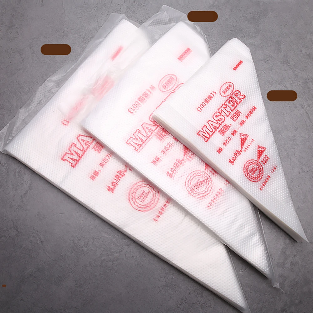 20pcs Disposable Pastry Bags S/M/L Baking Piping Bag for Cake Cream Dessert Design Decor Tip Nozzle Bag Tool Kitchen Accessories