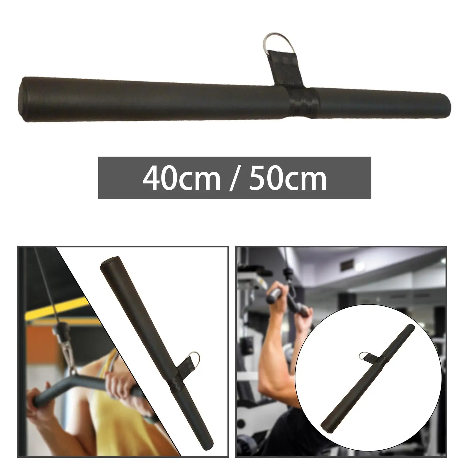 Rotating Straight Bar for Cable Pulley System Shoulder Biceps Exercise Gym