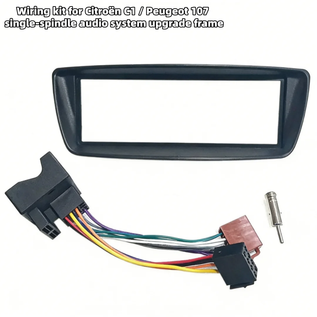 Car Stereo Single Din Fascia Frame Wiring Harness Adapter For Citroen C1 Peugeot 107 Toyota Aygo Audio Refitting Kit