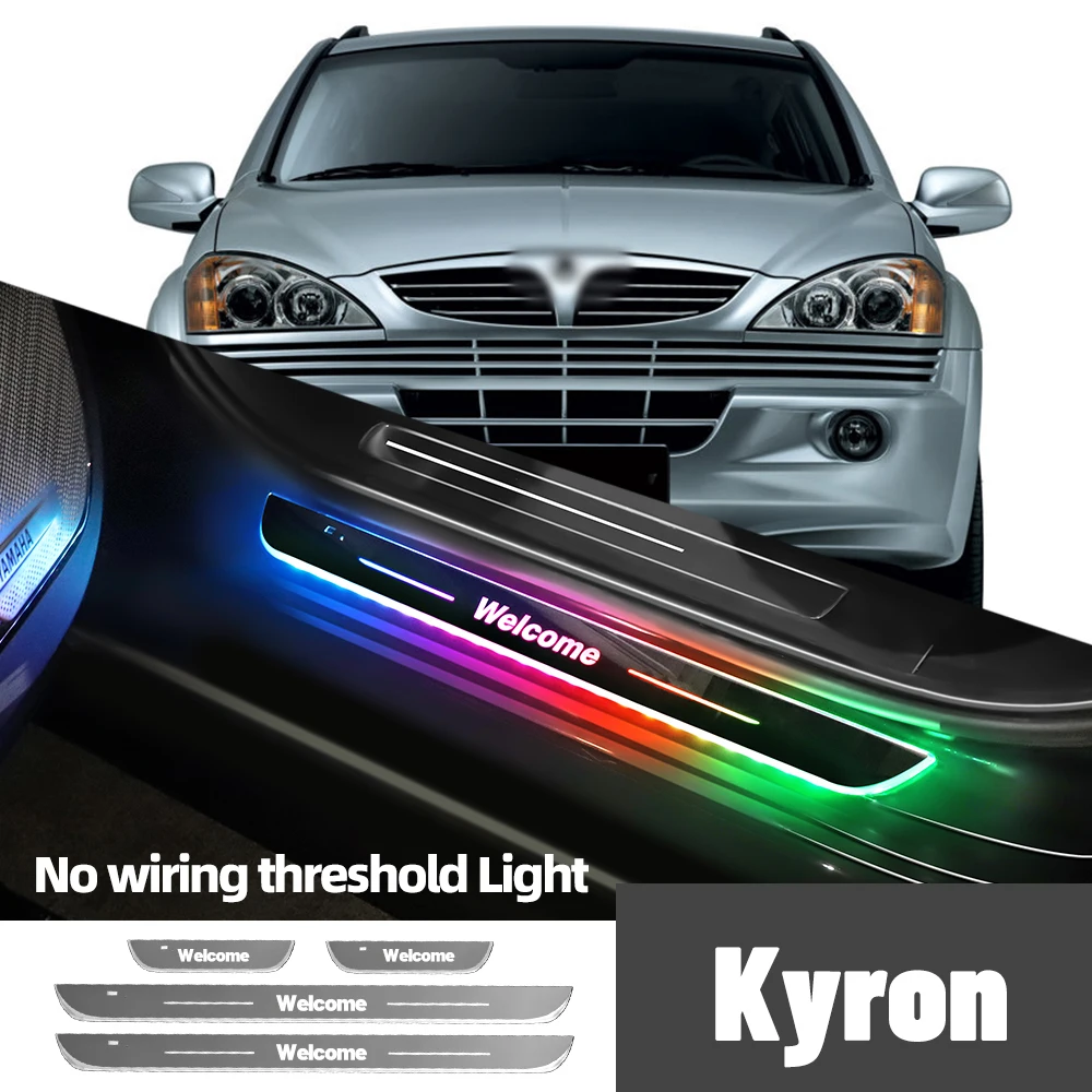 

For Ssangyong Kyron 2005-2010 2007 2008 2009 Car Door Sill Light Customized Logo LED Welcome Threshold Pedal Lamp Accessories