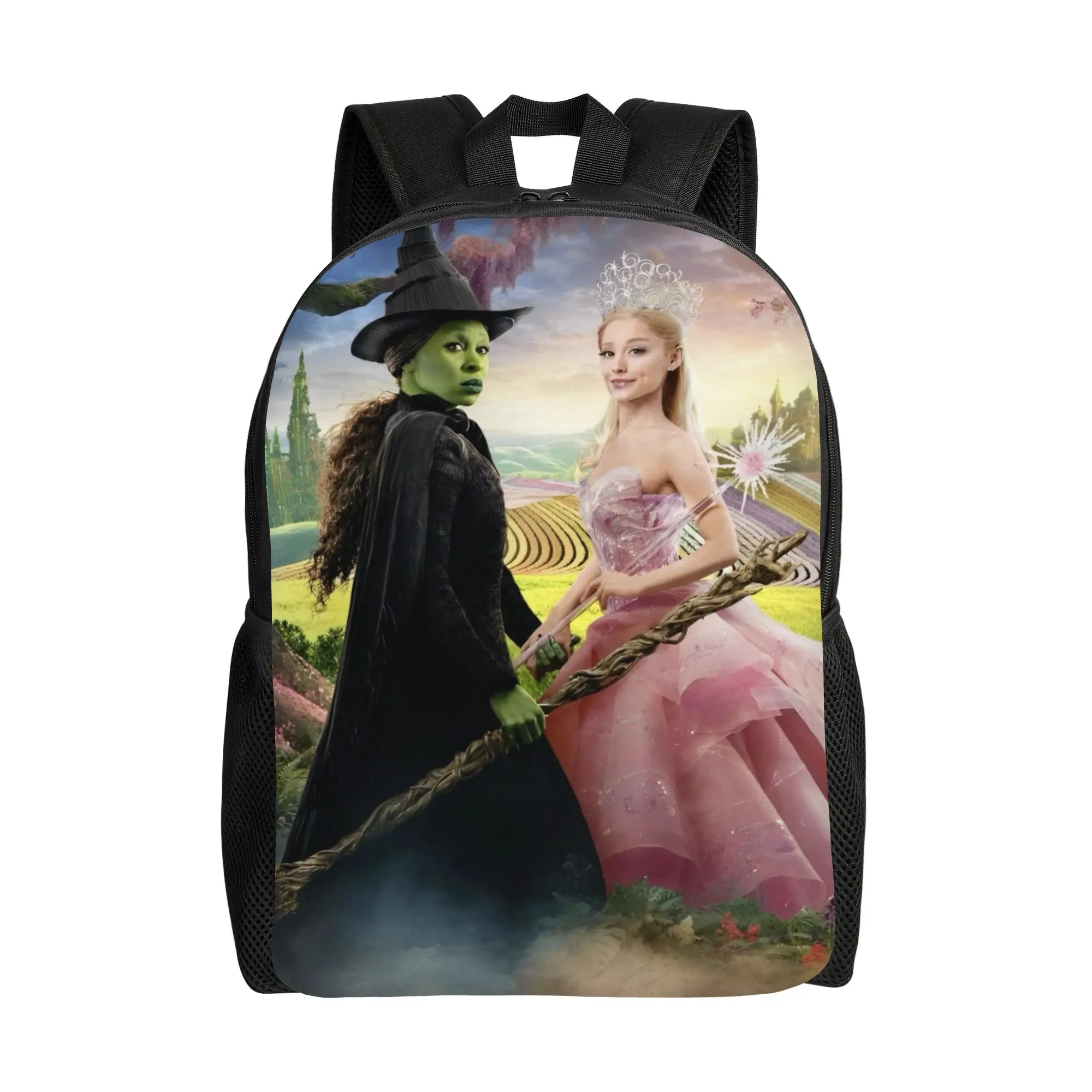 

Повседневный рюкзак Wicked Elphaba & Glinda Tonal: подарок для старшеклассников, работы, школы, с мотивами фильма, для мужчин и женщин, для ноутбука, холщовая сумка