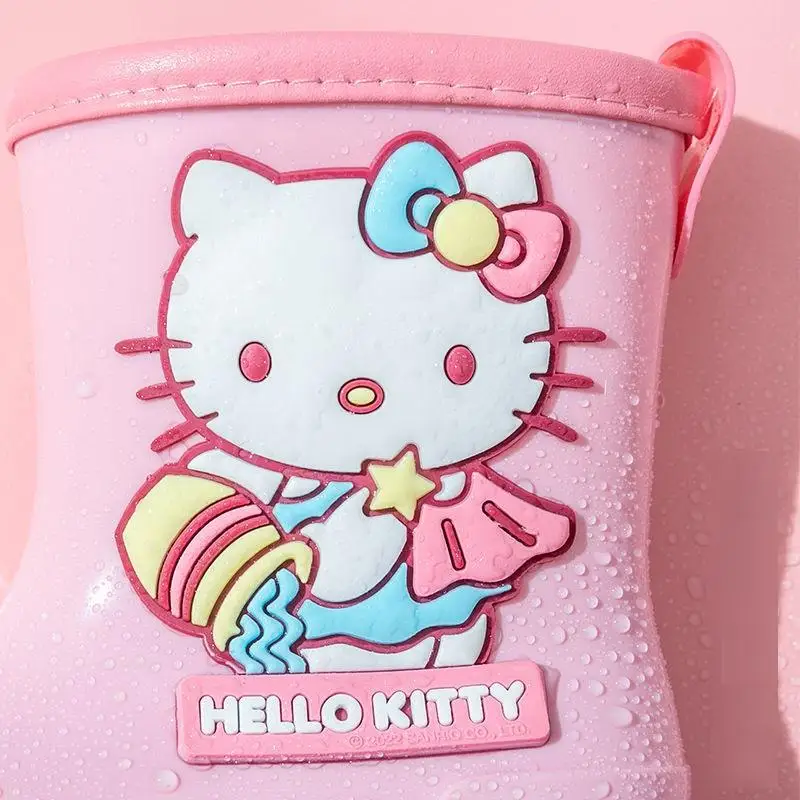 

Hello Kitty Sanrio Children Cartoon Rain Shoes Kuromi New Kindergarten Anti Slip Rain Boots Light Weight Soft Soled Rubber Shoes