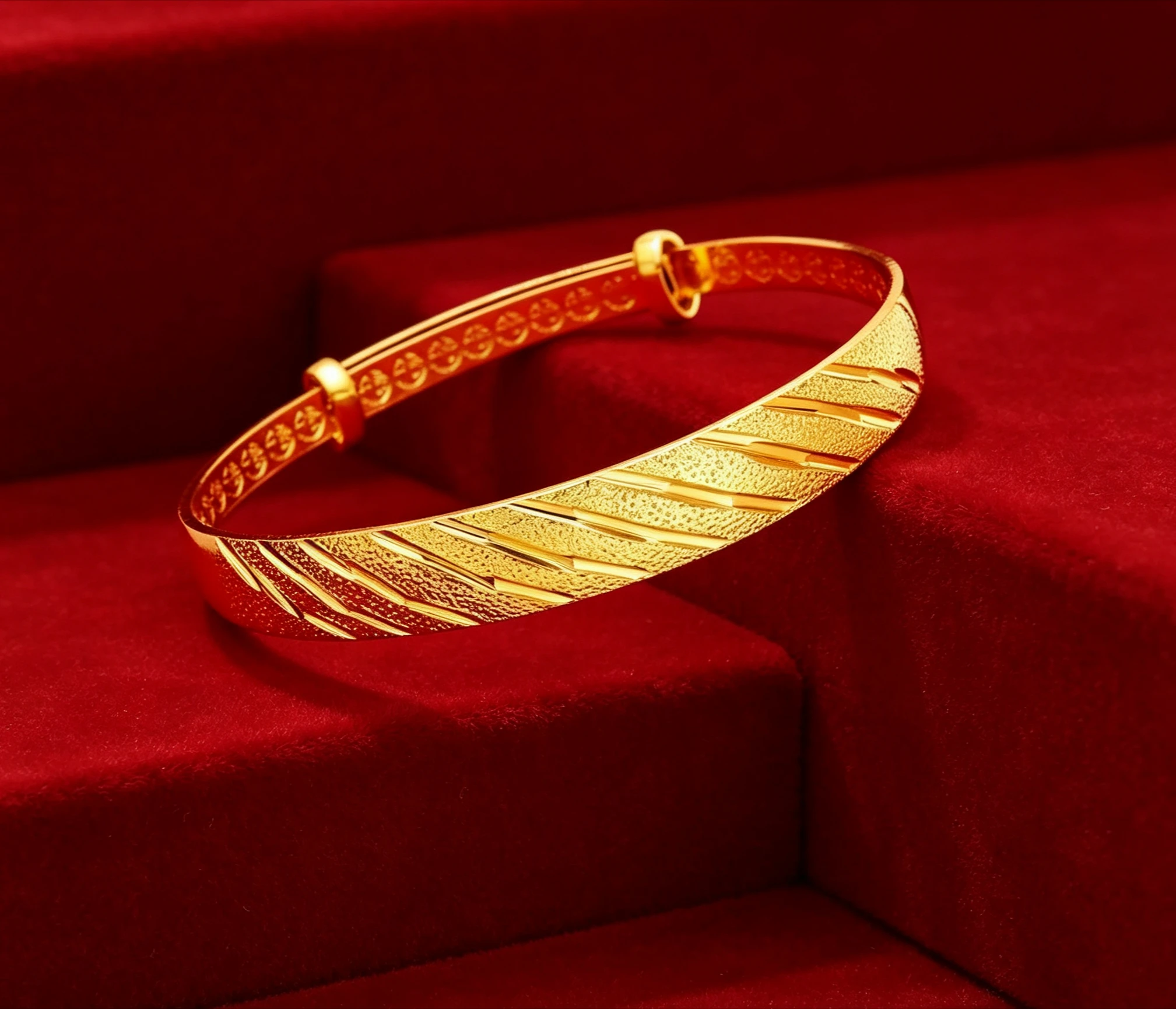 genuine  bracelet 9999 pure  high-end push-pull adjustable women's frosted  bracelet  jewelry   Gift for girlfriend