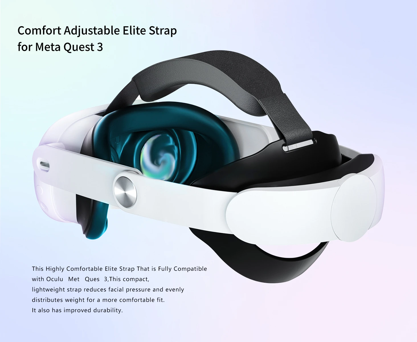 Replacement Elite Strap for Meta Quest 3 VR Headset Enhanced Support Adjustable Head Strap for Meta Quest 3 Accessories