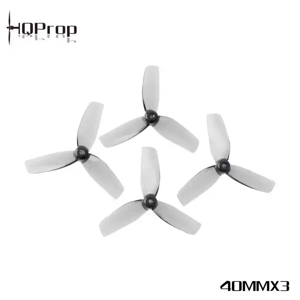 10Pairs HQProp U1.6X1X3GR-PC 1.6 Inch 40mm 3-Blade PC Propeller 2CW 2CCW 1/1.5mm Multi Bore Ultralight Whoop FPV Drone Props