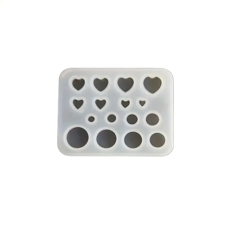 1Pcs Round Heart Ear Gauge Silicone Resin Mold DIY Epoxy Mold For Ear Plug Expander Handmade Ear Jewelry Craft Ornament Gift