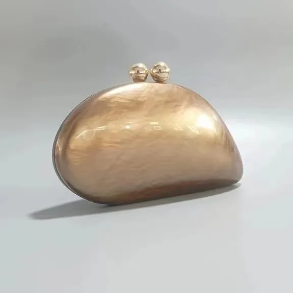 Sexy Evening Party Acrylic Shell Shape Clutch Bag Women Evening Party Cute Purse New Green Gold Purple Handbag High Quality