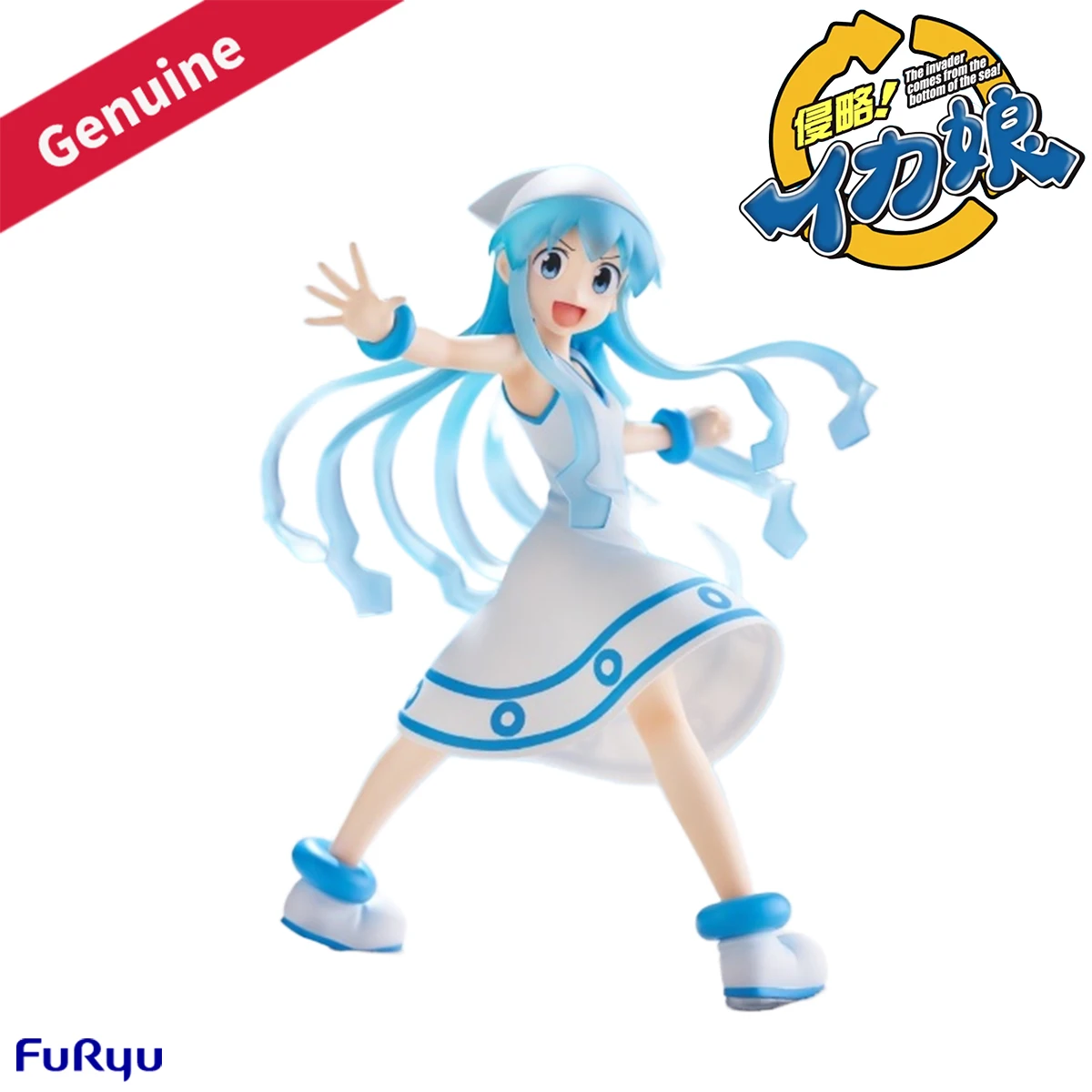 Figur Trio-Try-iT Asli FuRyu yang Sudah Dicat Shinryaku! Figur Model Karakter Anime Ika Musume untuk Dekorasi