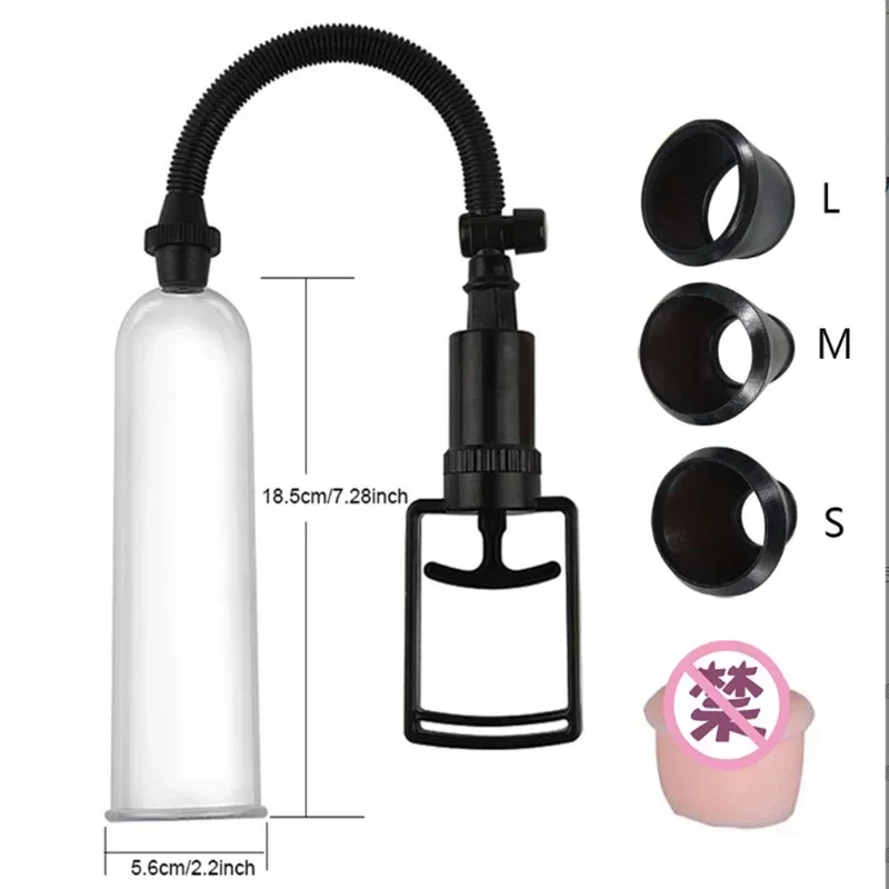 Manual penis pump sex toys for men enlargement vacuum pump for penis enhancement male masturbator adult penis extender too