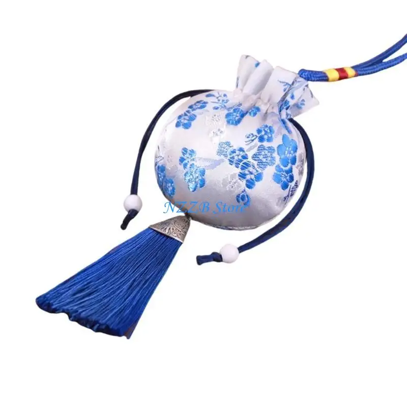 

T21F Chinese Sachet Bag Drawstring Coin Purse Embroidered Organizers Empty Sachet Bag