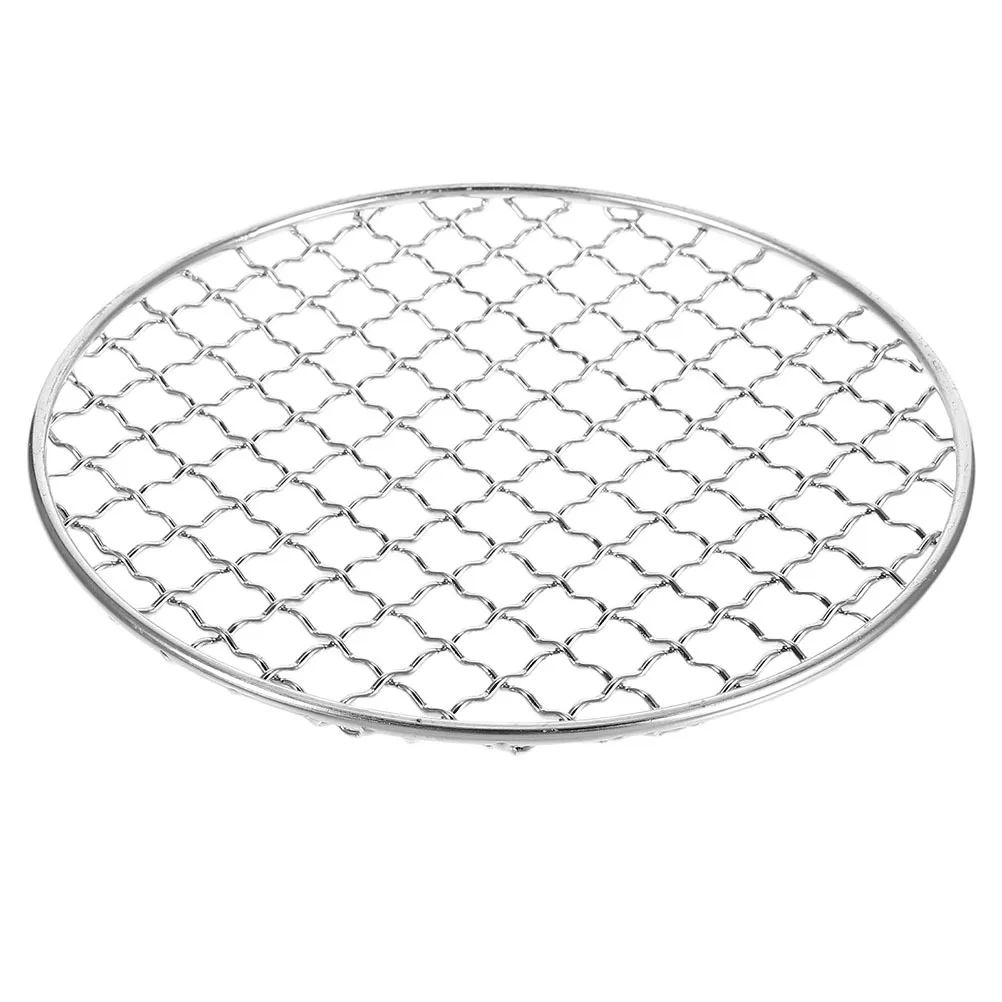

Round Grill Grate Stainless Steel BBQ Grill Mesh Grill Net Reusable Wire Rack Outdoor Grilling Baking Steaming Cooking Rack for