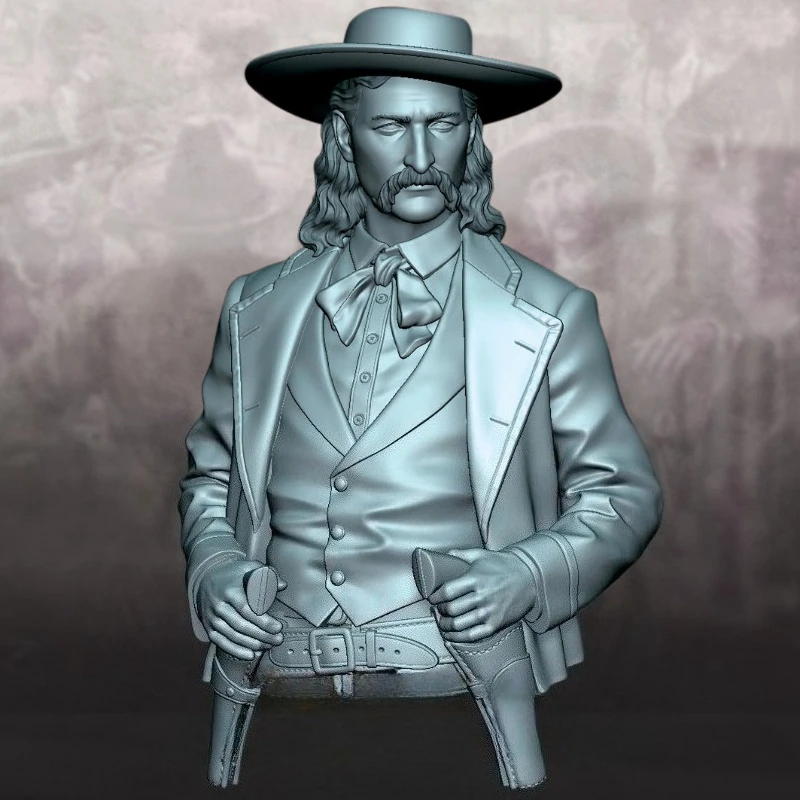 1/10 Schaal Gegoten Hars Buste Model Kit Wild West Cowboy Man Standbeeld Ongemonteerd en Ongeverfd