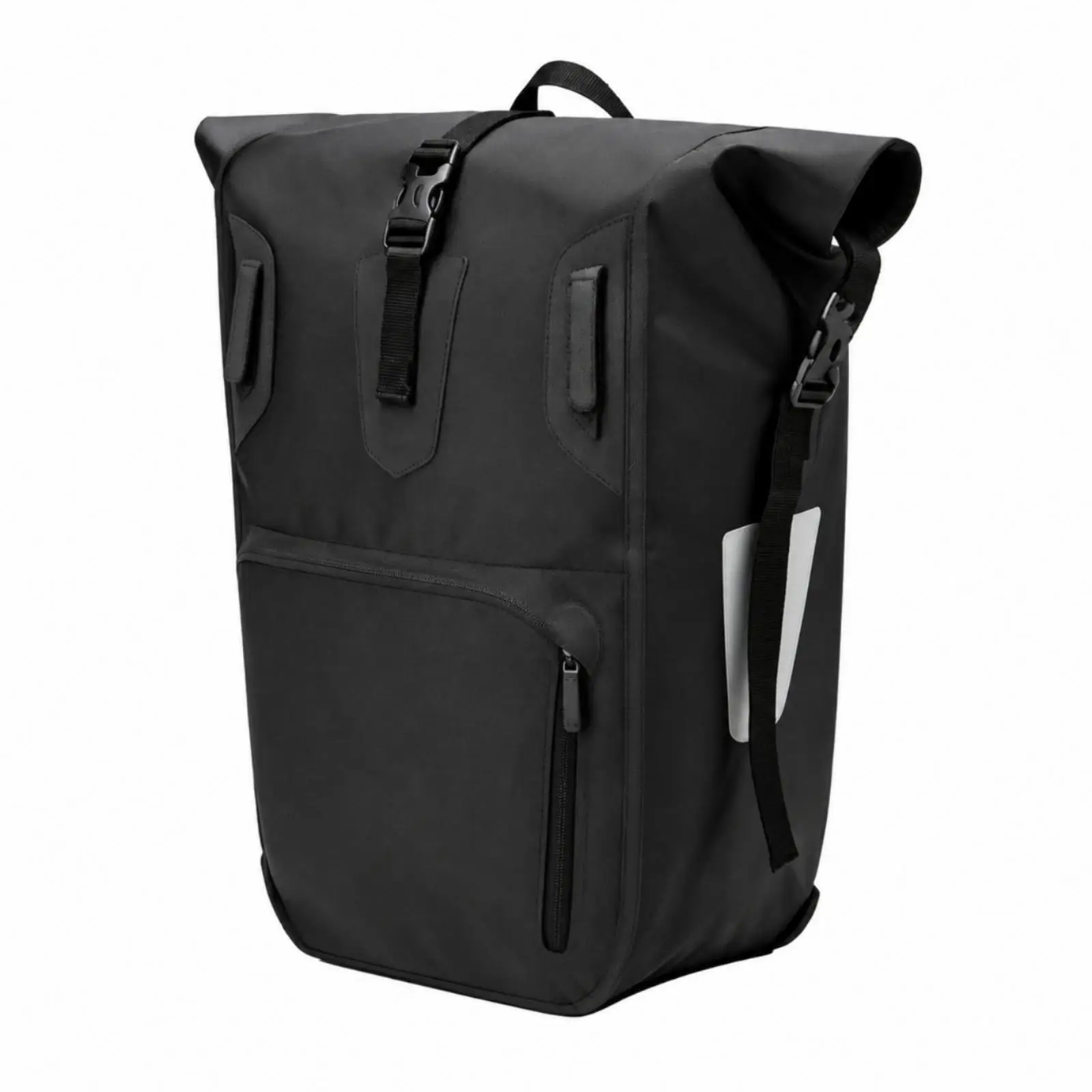 Two-Wheeled Rear Rack Pannier Bag Water Resistant Rear Bike Pannier with Roll-Top Closure for Cyclists