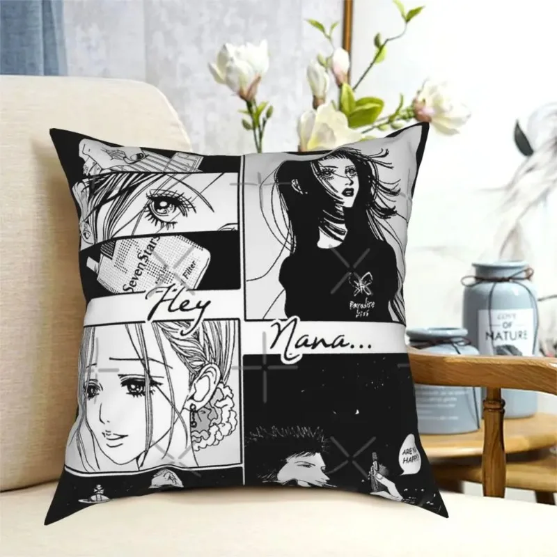 Hey Nana Ai Yazawa Anime Throw Pillow Case, Just Cushion, Mandala Pillowcases, Car, Sofa, Home Decor, High Quality