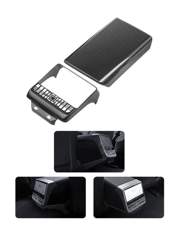 For Tesla Model 3/Y Juniper Rear Air Vent Cover & ABS Center Console Armrest Box Protection Car Accessories 2024-2026