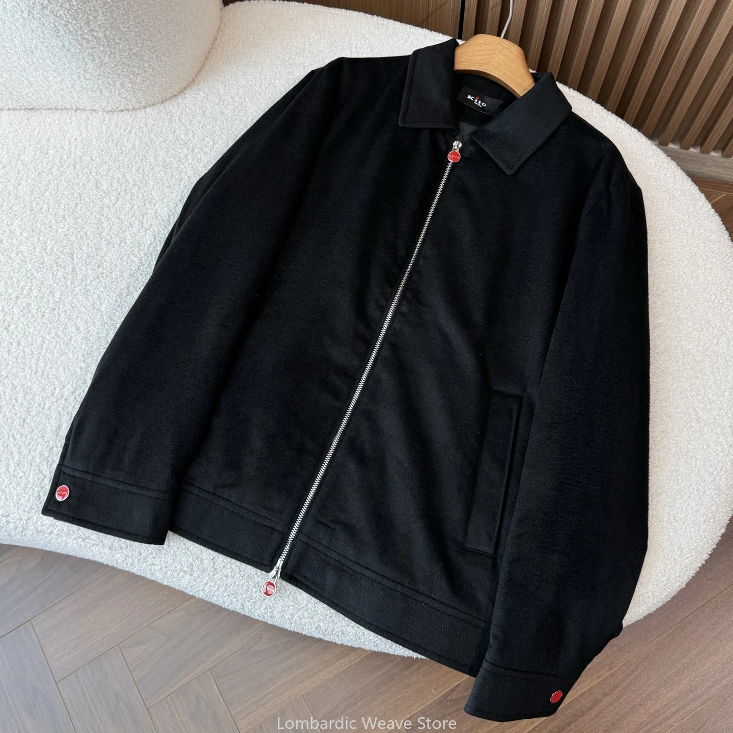 

Ktion Solid Casual Double Zip Lapel Jacket 25aw