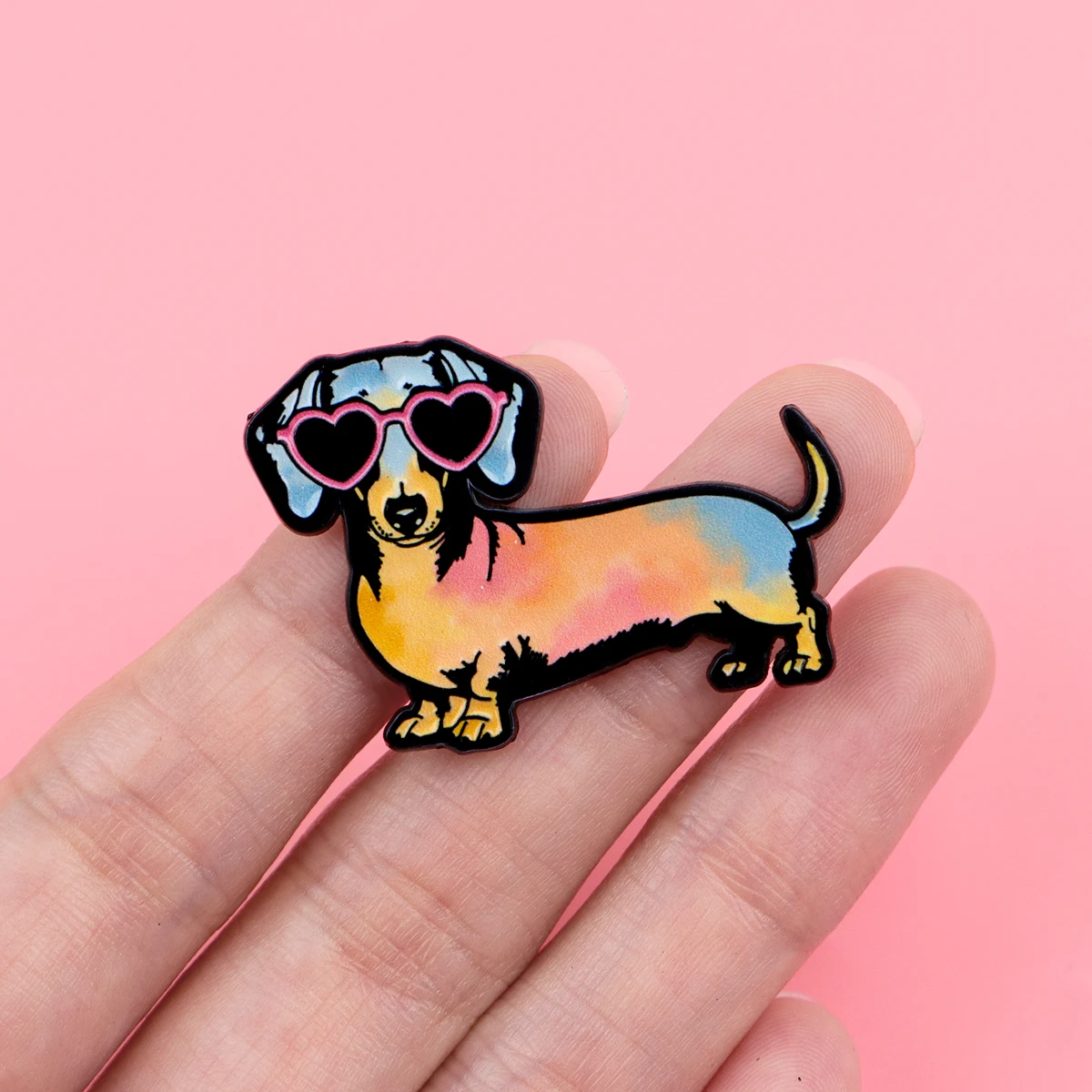 Dackel Emaille Pin Niedliche Hunde Brosche Kiefern Anstecknadeln Abzeichen auf Rucksack Kleidung Accessoires Tierschmuck Haustierliebhaber Geschenke