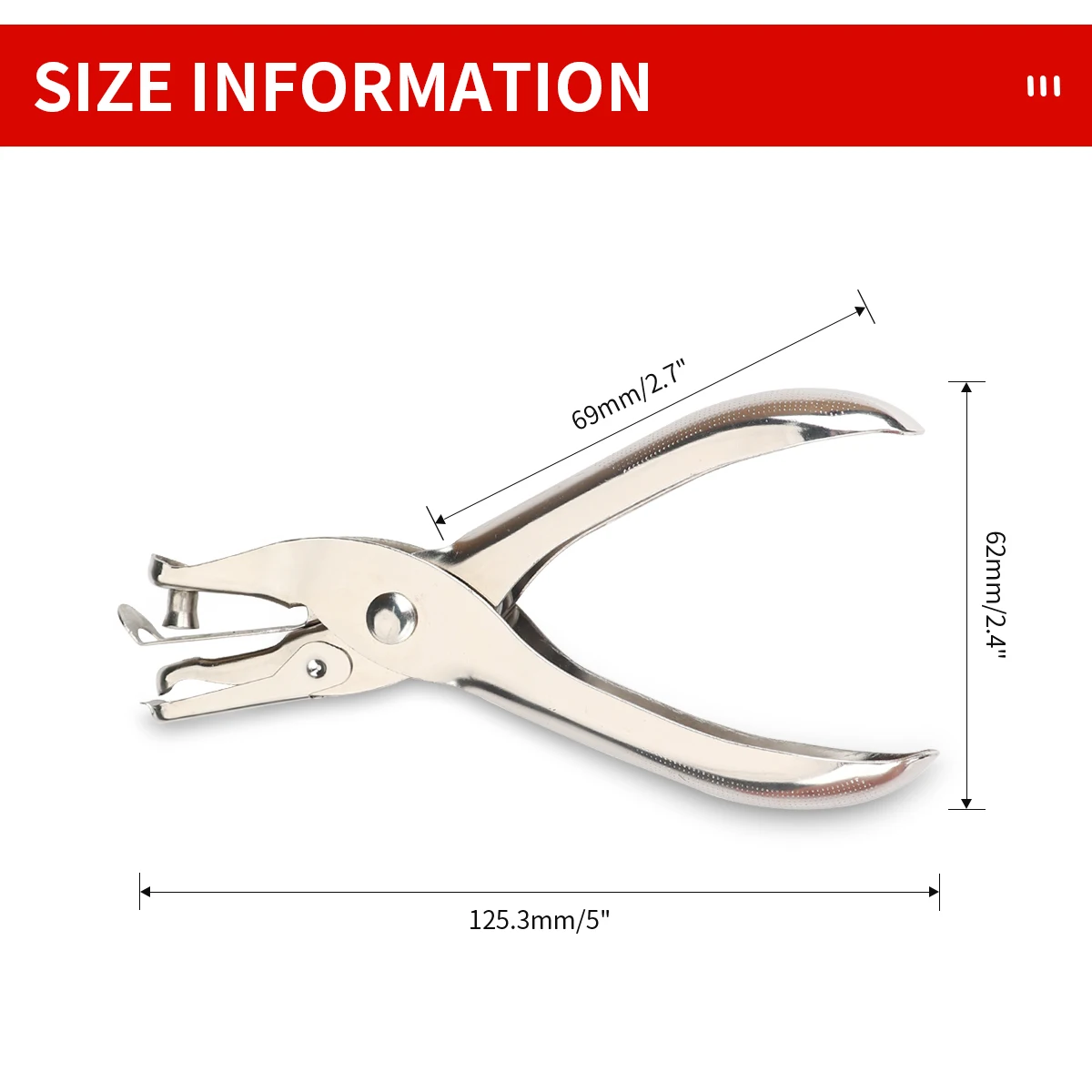 Onnfang Hole Puncher Metal Pore 3/6mm Diameter Single Punch Pliers Hand Hand Paper Scrapbooking Punches Tools