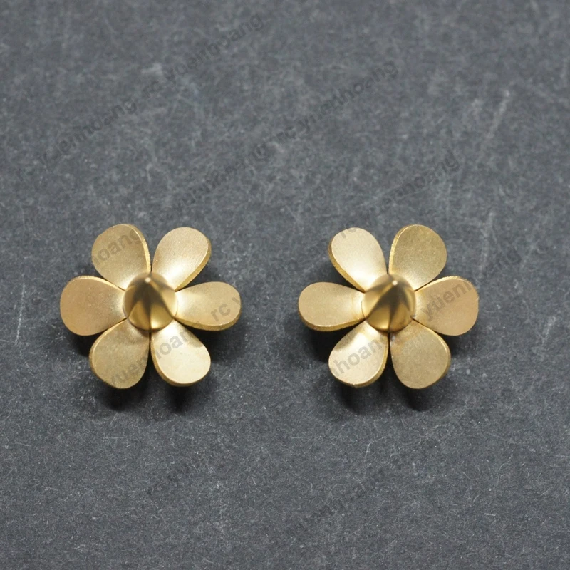 1Pair 6-Blade Copper Propeller Outer Dia 12mm Shaft Hole 2mm Positive Negative Paddle 12x2mm Props for 1/350 Scale Model Ship