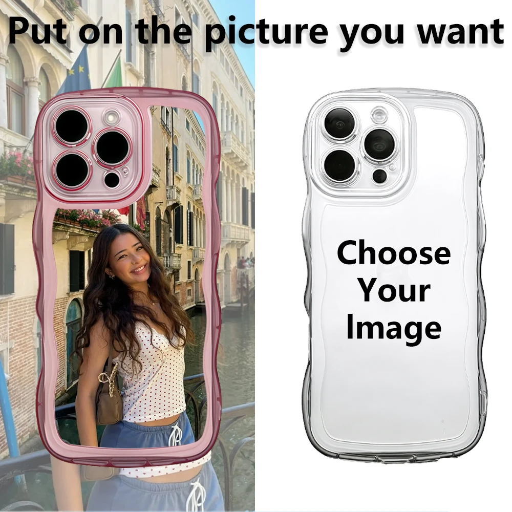 شخصية لتقوم بها بنفسك إطار موجة صور جديدة لينة حافظة من البولي يوريثان آيفون 16 15 14 13 12 11 برو Xs ماكس 16e X XR 7 8 Plus #1