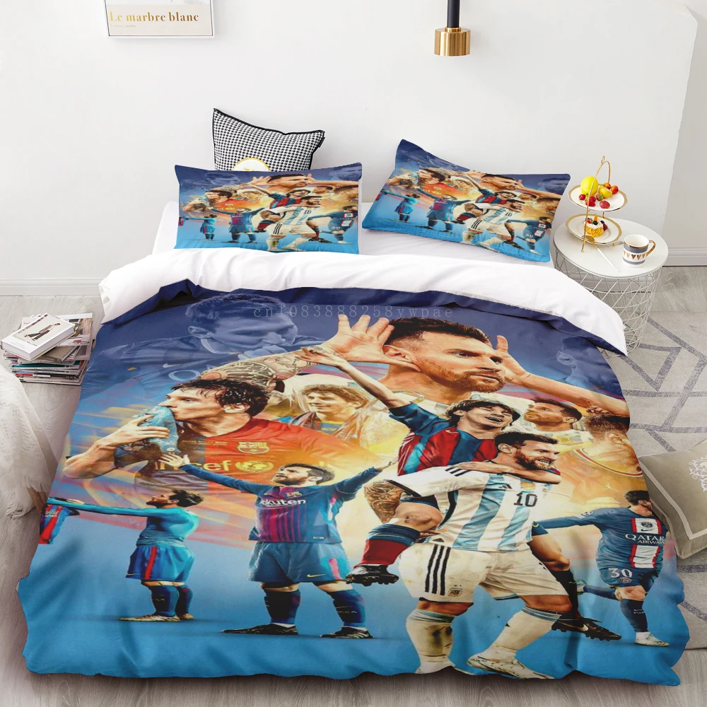 Duvet Covet 3D Football Star Bedding Set, Digital Printing, Bed Linen, Queen Size, Fashion Design Comforter Bedding Sets