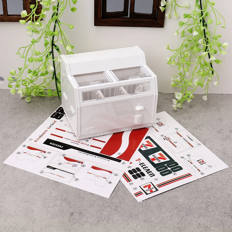 1:12 ثلاجة مصغرة الفريزر لتقوم بها بنفسك سوبر ماركت الأثاث نموذج المنزل ديكور لعبة بيت الدمية الملحقات #3