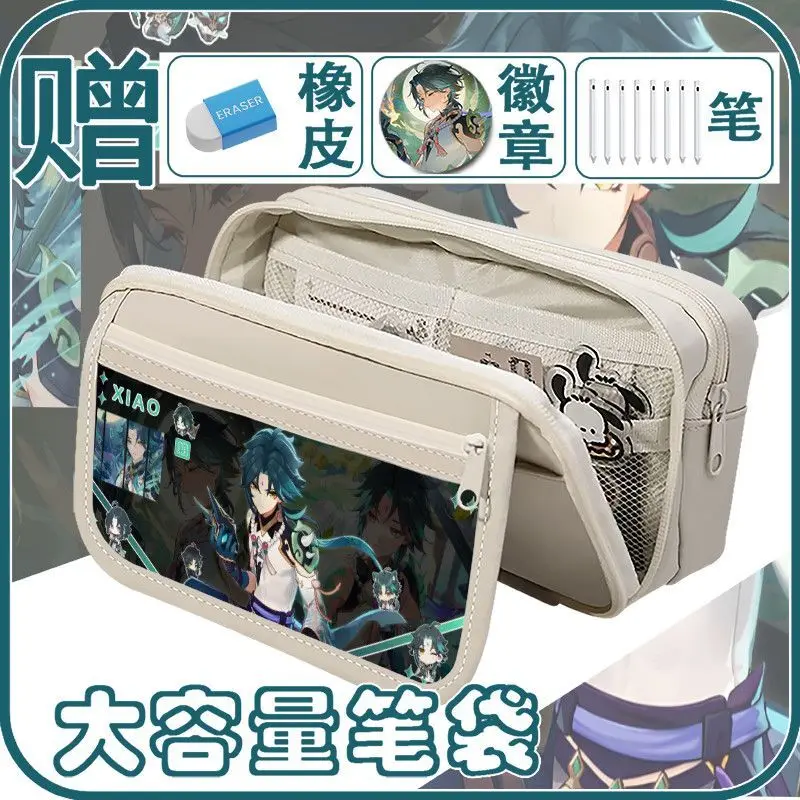 Genshin Impact Merchandise INS Stationery Box Transparent Pain Layer Venti Xiangling Wanderer Kaedehara Manyo Elementary School