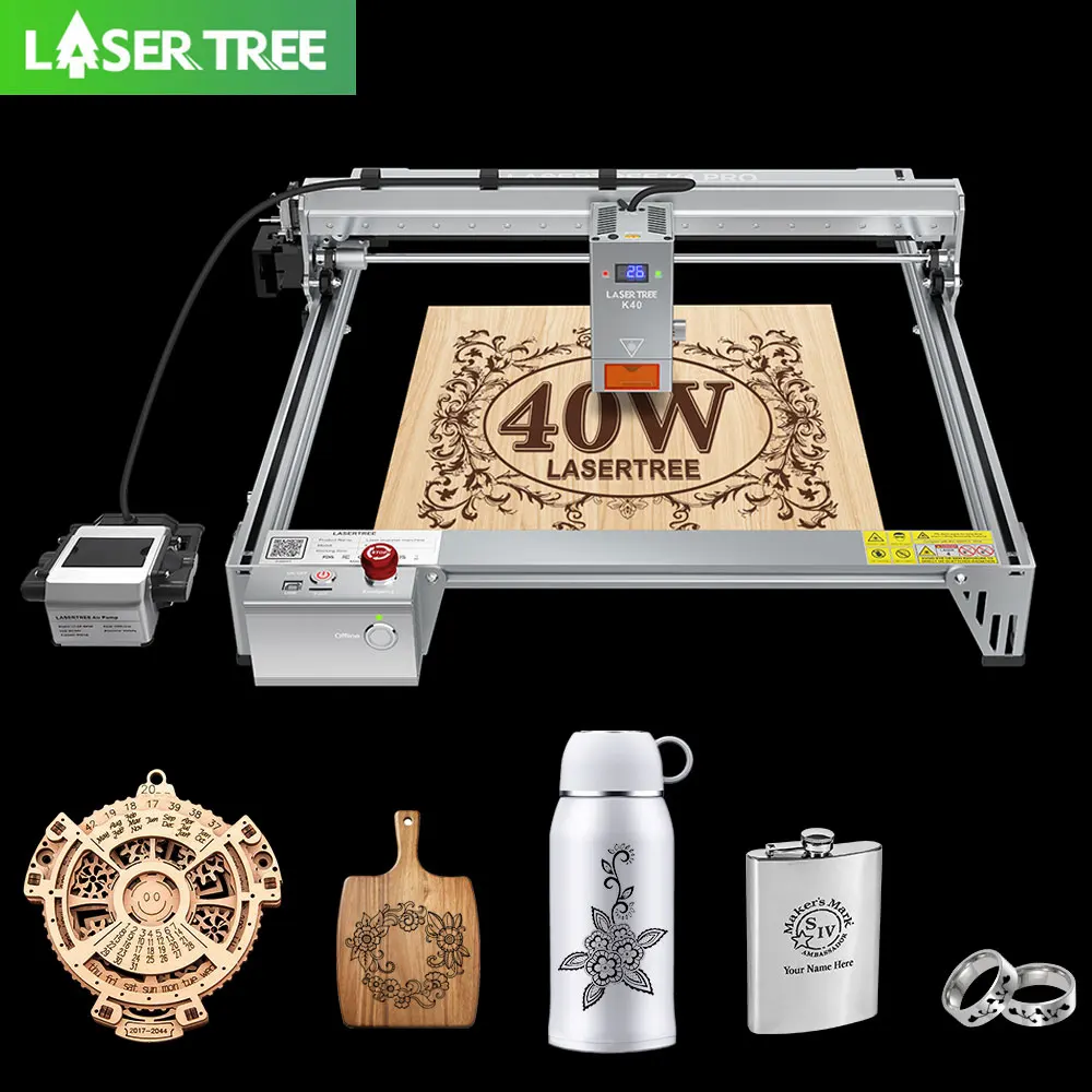 Laser Tree K1-PRO Laser Engraver with 30W 40W Laser Head Engraving Cutting Machine Engraving Area 400*400mm Woodworking DIY Tool