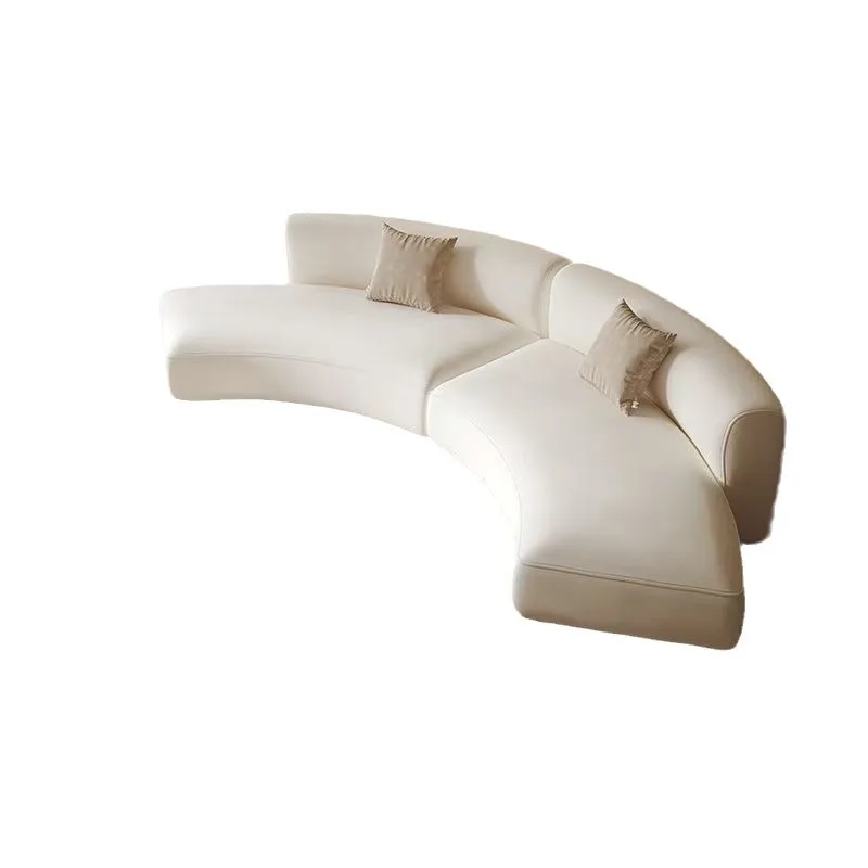 Office lobby rest reception semi-circular curved villa large flat floor special-shaped combination sofa