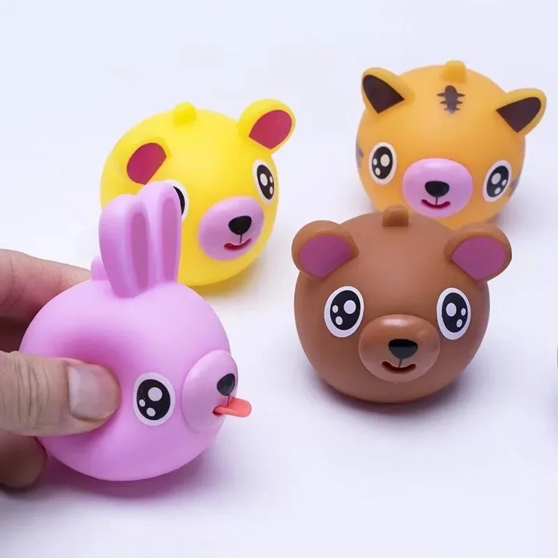 Talking Animal Baby Toys Jabber Ball Tongue Out Stress Relieve Soft Cute Tiger Pig Dog Ball grandi regali per bambini giocattolo per bambini adulti
