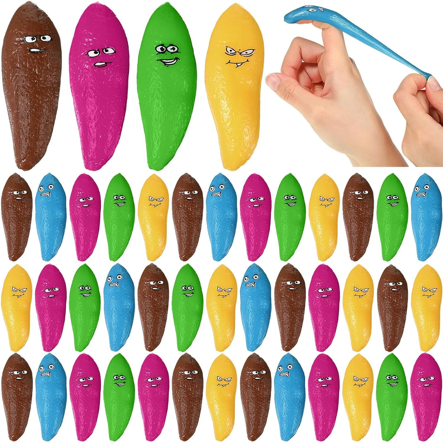 Finger bounce poop creative TPR soft rubber parody prank April fool's Day wall sticking prank decompression toy