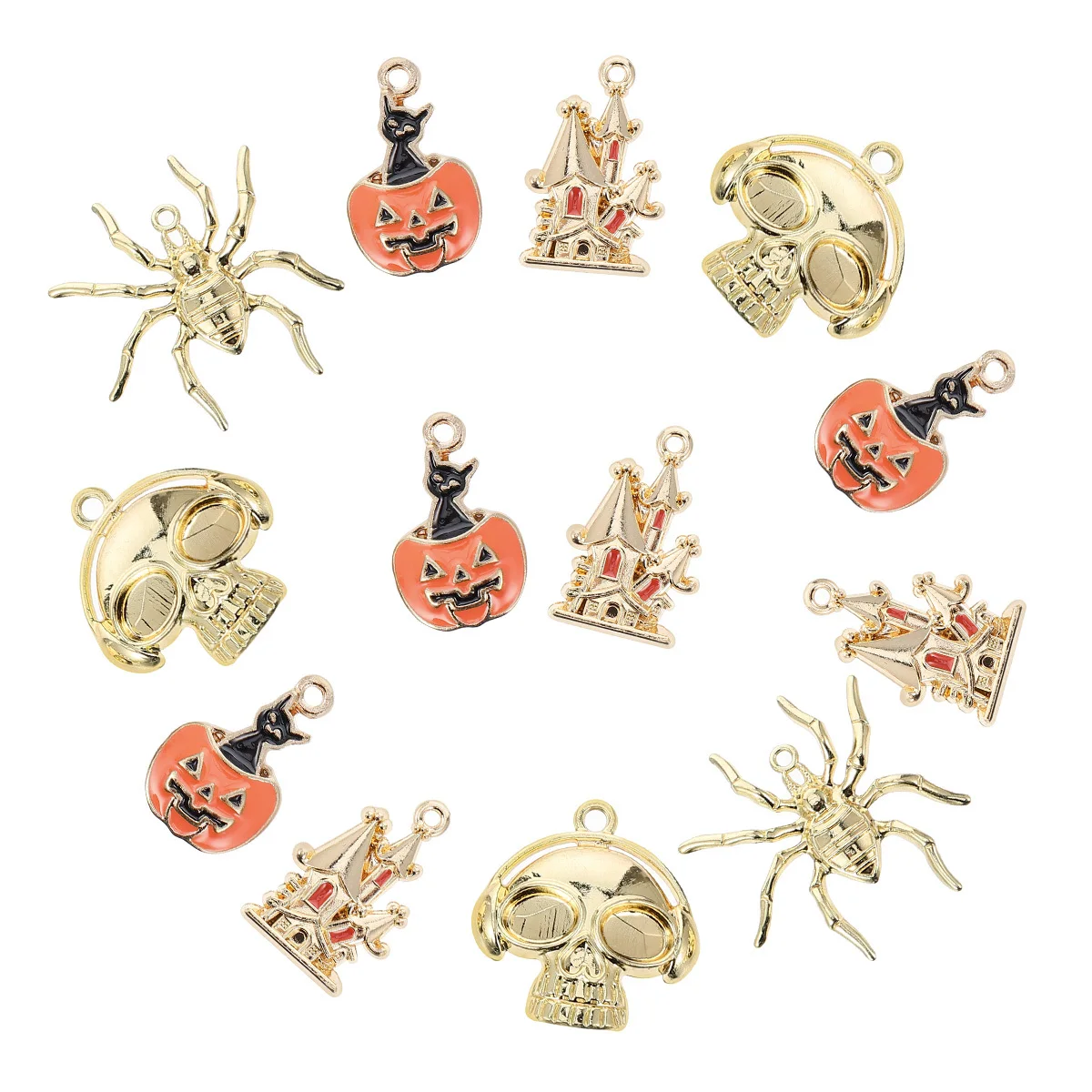 

20 Pcs Halloween Earrings Pendant Hangings Jewelry Necklace Ornaments Alloy Pendants