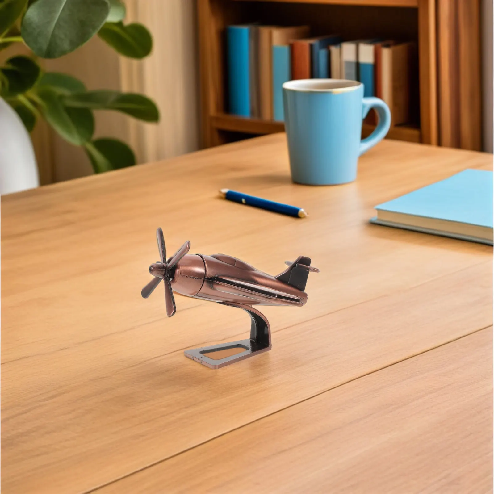 Retro Diecast Airplane Propellers Metal Simulation Aircraft Mini Decorative Plane Birthday Party Favor for Study
