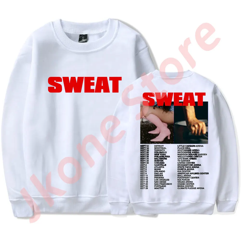 Charli XCX Sweat Tour 2024 Merch Crewneck Sweatshirts Cosplay Women Men Fashion HipHop Long Sleeve Tee