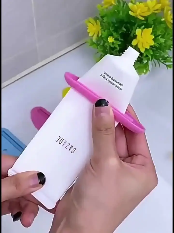 1pcs Multifunction Manual Toothpaste Dispenser Cream Tube Squeezer Bathroom Squeeze Paste Extruding Clip Squeezing Clamp