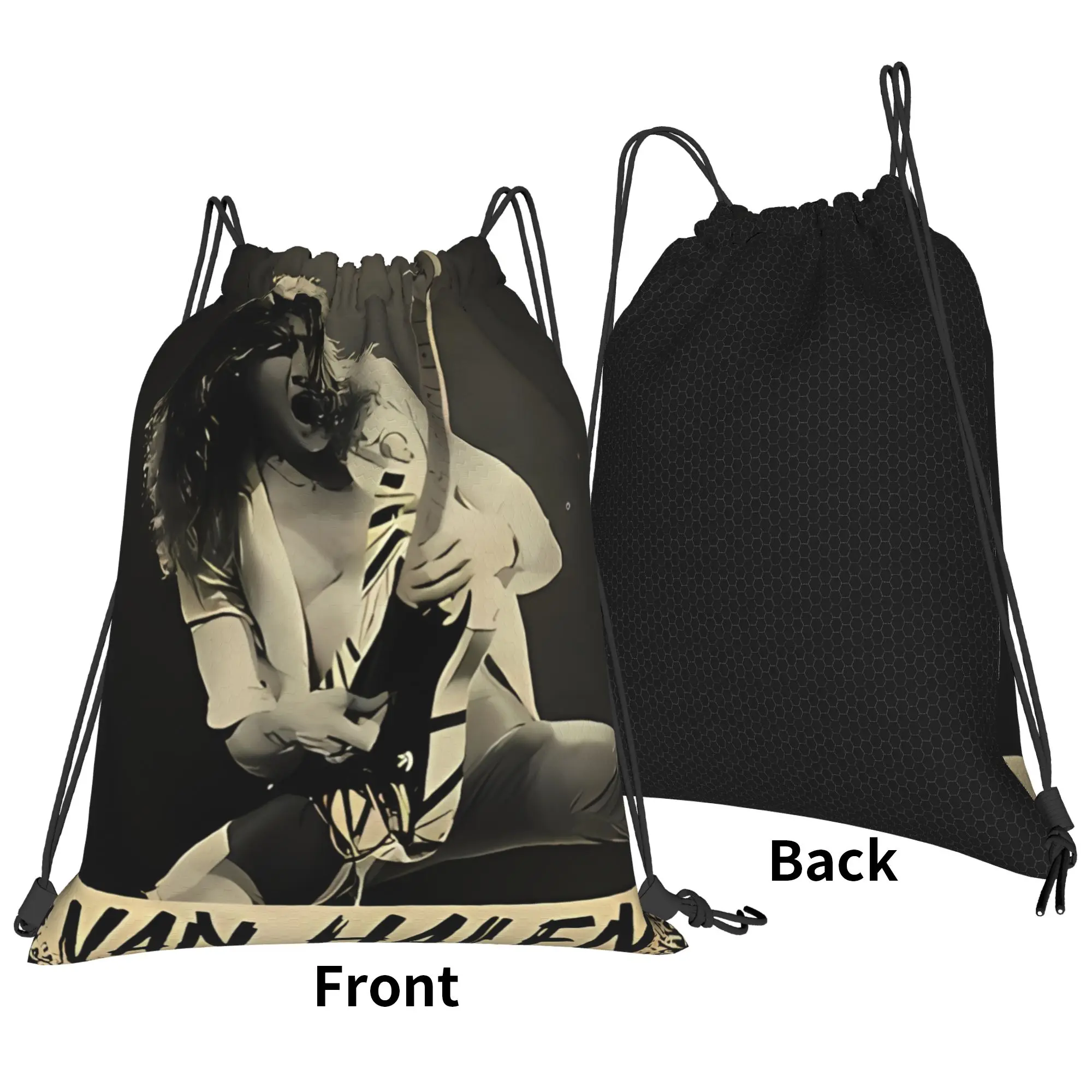 rock band Van Halen Portable Travel Drawstring Bags Riding Backpack gym bag Storage Backpacks