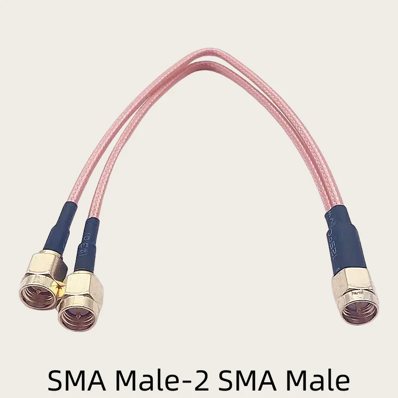 SMA ذكر أنثى الجوز إلى 2X SMA ذكر التوصيل Y نوع الفاصل الموحد ضفيرة كابل RG316 لجهاز توجيه واي فاي